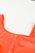 Square Neck Sleeveless Print Tankini Set
